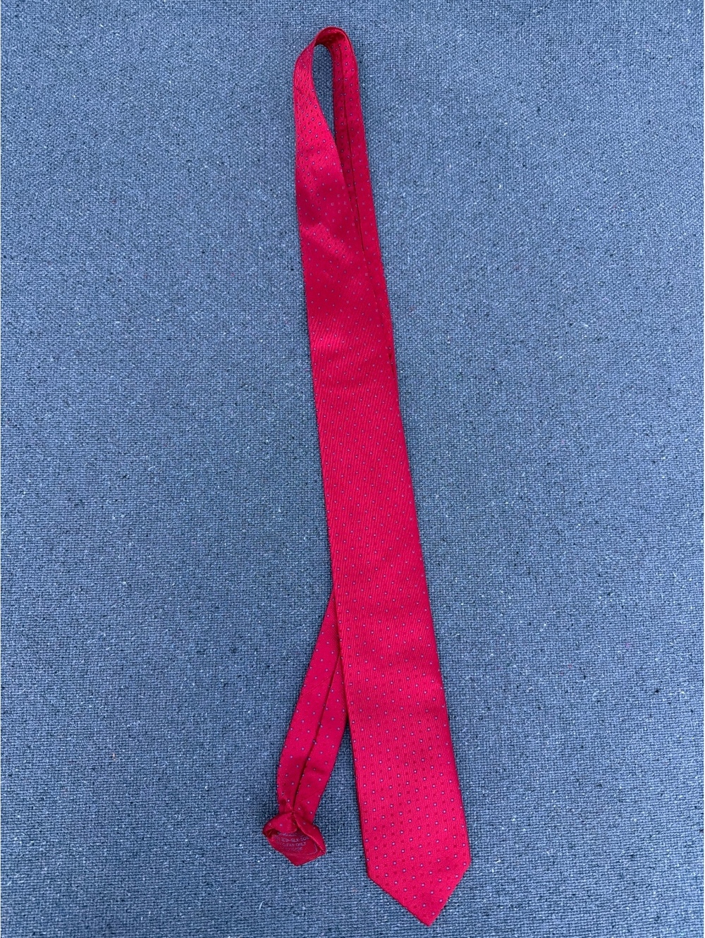 Robert Talbott Men's Red Blue Dot Silk Necktie Classic Designer Tie